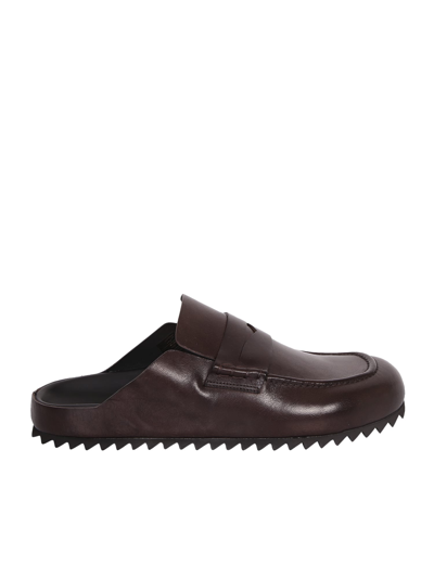 Officine Creative Nappa Leather Sandals In Brown