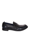 Officine Creative Anatomia Leather Penny Loafers In Blue