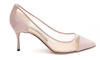 Sergio Rossi Suede-panel Mesh Pumps In Beige