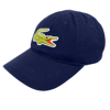 Lacoste Mens Big Croc Cotton Gabardine Hat In Navy Blue