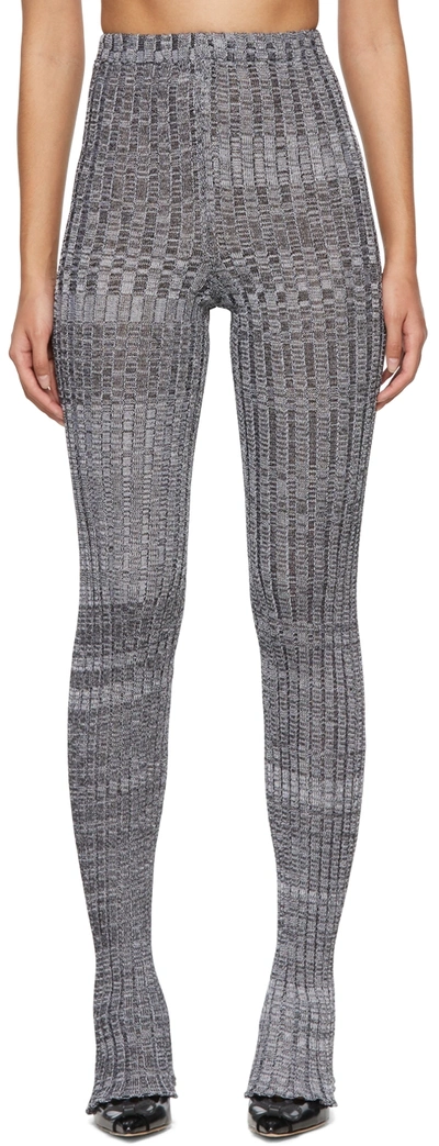 A. Roege Hove Grey Cotton & Nylon Leggings In 021 Melange Grey