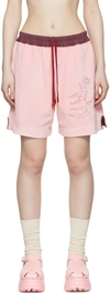 Bernard Willhelm Pink Cotton Shorts In Pink