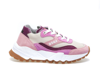 Dsquared2 Sneakers In Suede And Multicolor Fabric In Purple