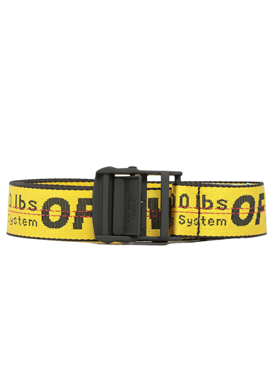 Off-white Classic Industrial Belt, Yellow & Black In Yellow Black