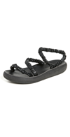 Ancient Greek Sandals Eleftheria Scrunchie Stretch Band-trio Sandals In Black