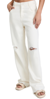 Closed Edison Distressed Jeans In Creme