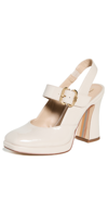 Sam Edelman Jildie Womens Covered Heel Mary Jane Slingback Sandals In Linen