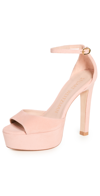 STUART WEITZMAN DISCO PLATFORM NUDIST CURVE SANDALS