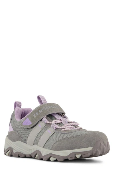 Zeroxposur Kids' Denver Mesh Trail Hiking Sneaker In Grey/ Lilac