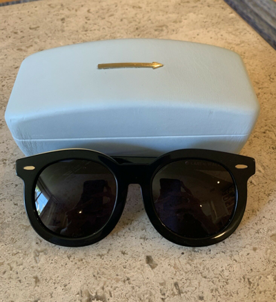 Pre-owned Karen Walker Super Duper Thistle Black Sunglasses  display picture 3