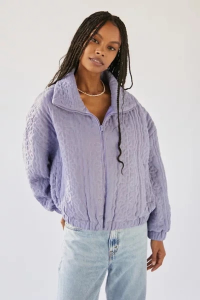 URBAN OUTFITTERS UO OLIVIA QUILTED BOMBER JACKET 