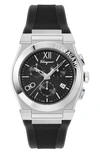 Ferragamo Men's Vega Chrono Stainless Steel Watch, 42mm In Black