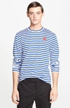 COMME DES GARÇONS PLAY STRIPE LONG SLEEVE T-SHIRT