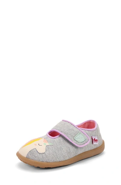 See Kai Run Kids' Cruz Slipper In Grey Jersey Unicorn