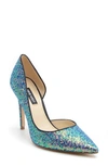 Nine West Folowe Half D'orsay Pump In Glitter Multi