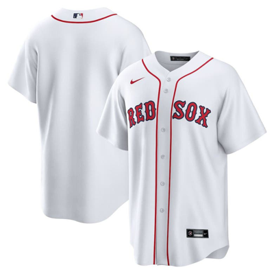Nike White Boston Red Sox Home Replica Team Jersey In White/white