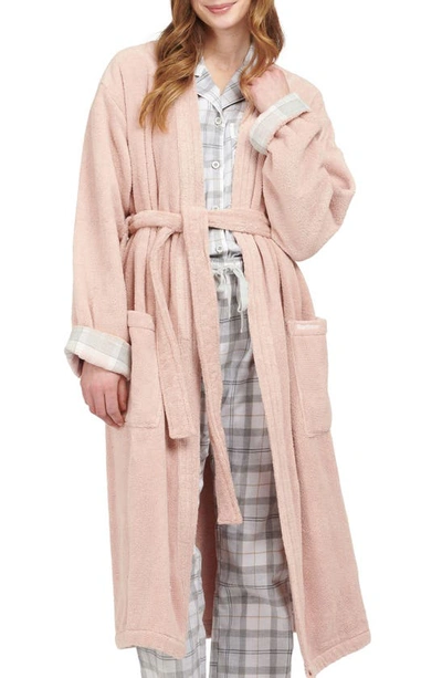 Barbour Ada Terrycloth Dressing Gown In Light Pink
