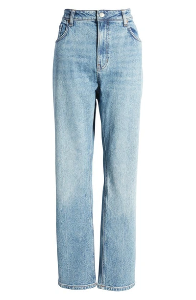 Reformation Liza Ultra High Rise Straight Leg Jeans In Blue