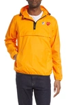 Comme Des Garçons Play Packable Ripstop Anorak K-way In Orange