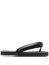 Yume Yume Padded-strap Square Flip-flops In Black