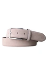 Px Remy Suede Leather 3.5 Cm Belt In Beige