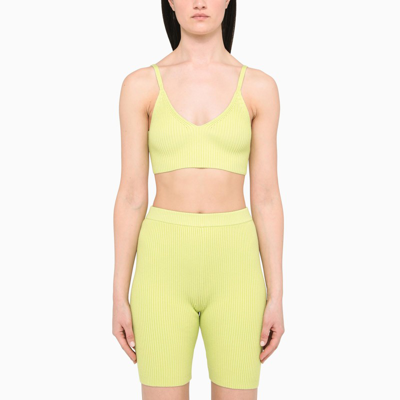 Samsoe & Samsoe Green Ribbed Crop Top