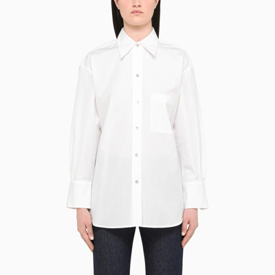 Vince White Cotton Shirt In Optic White - 137