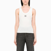 LOEWE WHITE ANAGRAM-EMBROIDERY TANK TOP