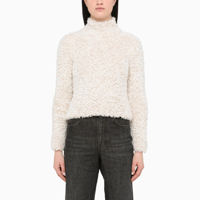 Loewe Off White Tulle Top With Sequins