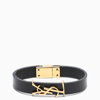 SAINT LAURENT BLACK LEATHER OPYUM BRACELET