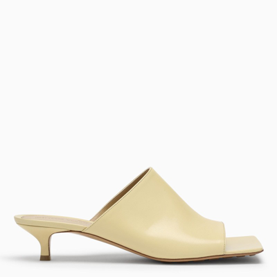 Bottega Veneta Stretch Napa Kitten-heel Mule Sandals In Moon Beam