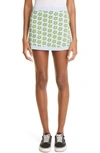 Sandy Liang Durango Floral Intarsia Miniskirt In Turf