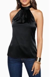 Ramy Brook Lori Tie-neck Silk Halter Top In Black
