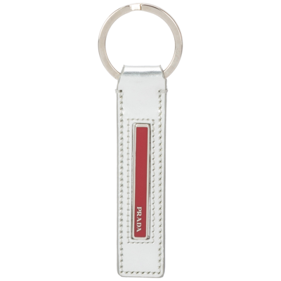 PRADA MEN'S GENUINE LEATHER KEYCHAIN KEYRING HOLDER  GIFT   LUNA ROSSA 4AP204
