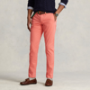 Ralph Lauren Stretch Straight Fit Washed Chino Pant In Deep Mango