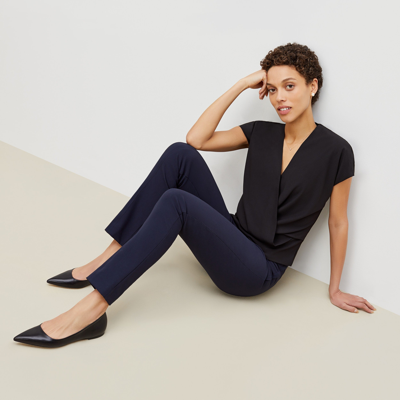 M.m.lafleur The Antonia Top - Soft Wave In Black