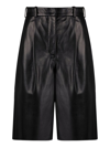 Acne Studios Leather Short In Black