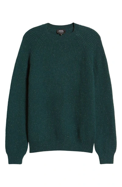 Apc Ludo Fisherman Sweater In Heathered Green