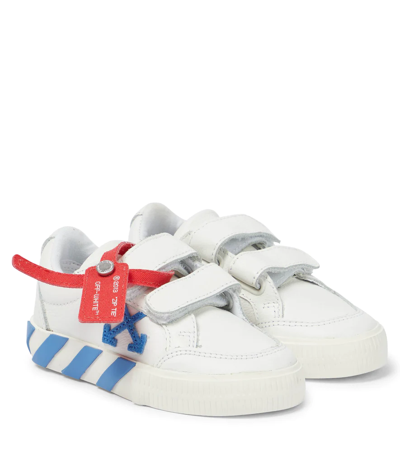 Off-white Kids White And Light Blue Strap Vulcanized Shoes
