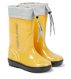 Off-white Kid's For Playing Drawstring Rain Boots, Toddler/kids In Yellow Grey