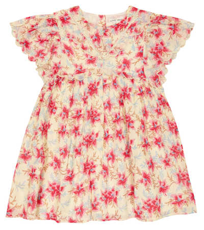 Louise Misha Kids' Siloe Floral Cotton Dress In Raspberry Flowers