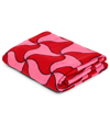 Bottega Veneta Ghost Abstract-pattern Beach Towel In Pink/red