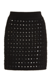 Max Mara Women's Rostov Cotton Knit Mini Skirt In Black