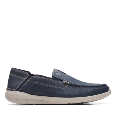 Clarks Men's Gorwin Step Slip On Loafer Shoes Men's Shoes In Blue