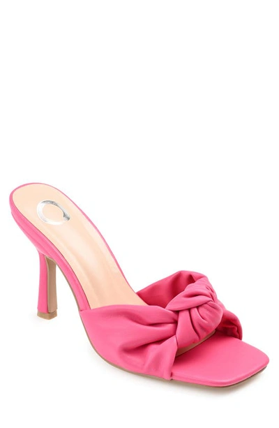 Journee Collection Diorra Knotted Sandal In Pink