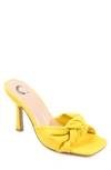 Journee Collection Diorra Knotted Sandal In Yellow
