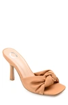 Journee Collection Diorra Knotted Sandal In Tan