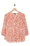 Nydj High/low Crepe Blouse In Peacebloss