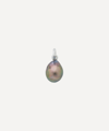 MONICA VINADER SILVER NURA GREY BAROQUE PEARL PENDANT CHARM