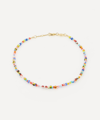 ANNI LU GOLD-PLATED PETIT ALAIA BEADED ANKLET